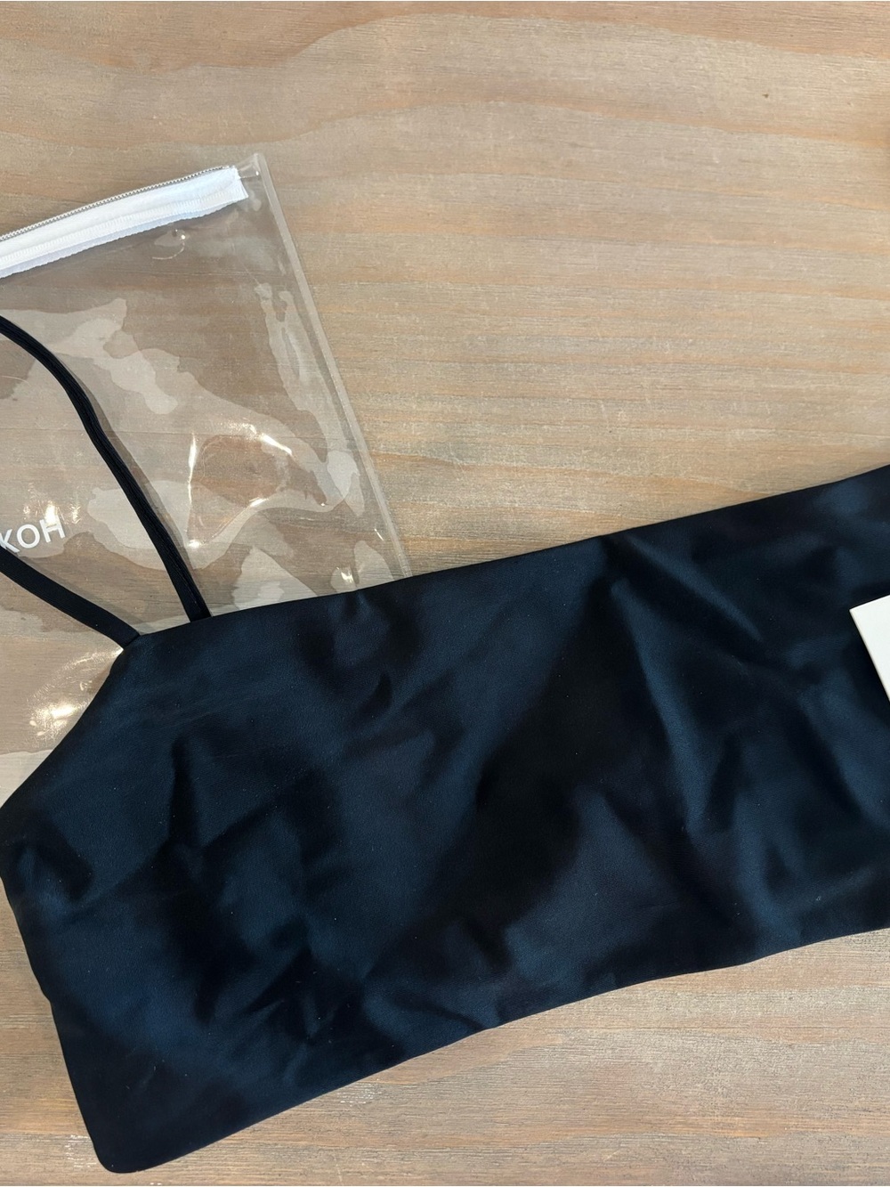 Mikoh Black Bandeau Bikini Top